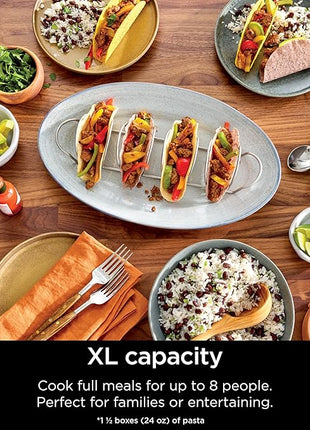 Ninja Combi All-in-One Multicooker, Oven, & Air Fryer, Complete Meals in 15 Mins, 14-in-1 Functions, Combi Cooker + Air Fry, Bake, Roast, Slow Cook and More, 3 Accessories, Stainless Steel, SFP701