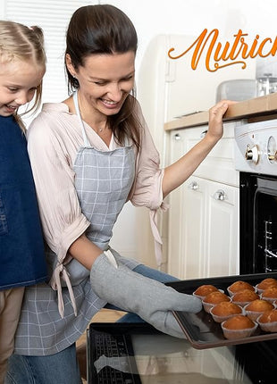NutriChef 8-Piece Nonstick Stackable Bakeware Set - PFOA, PFOS, PTFE Free Baking Tray Set w/Non-Stick Coating, 450°F Oven Safe, Round Cake, Loaf, Muffin, Wide/Square Pans, Cookie Sheet (Brown)
