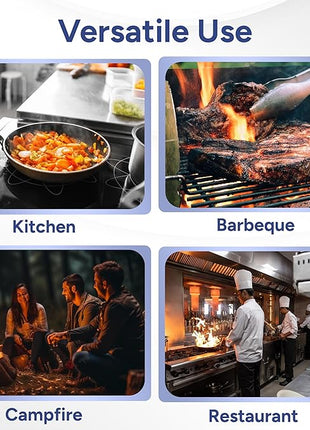 Casa Platino Mini Oven Mitts Set, 8-Piece – 500°F Heat Resistant Silicone Oven Mitts, Potholders for Kitchens, 2 Kitchen Towels & 2 Dish Cloths – Non-Slip & Durable – Indigo