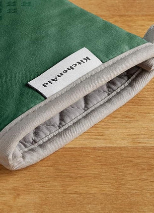 KitchenAid Asteroid Oven Mitt Set, 7"x12.5", Dark Green, 2 Piece