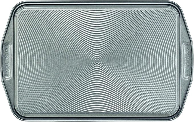 Circulon Total Bakeware Set Nonstick Cookie Baking Sheets with Cooling Rack, 3 Piece, Gray