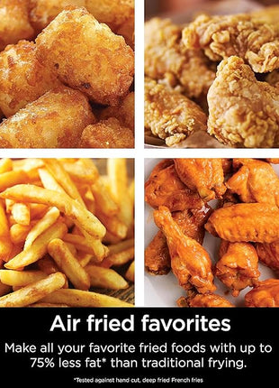 Ninja | Air Fryer | 4 QT Capacity | 4-in1 Roast, Crisp, Roast, Reheats, & Dehydrates | Dishwasher Safe Parts | Includes 20 Easy & Healthy Recipes | Compact | Grey | AF101