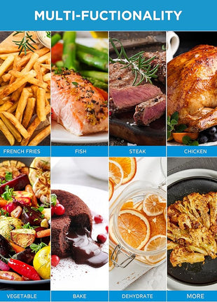 Midea Air Fryer 5.5 Quart with See-Thru Window, Heatexpress Rapid Air Technology, and 9 Preset Menus for Quick and Easy Meals