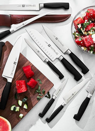 ZWILLING Four Star 7-inch Hollow Edge Santoku Knife
