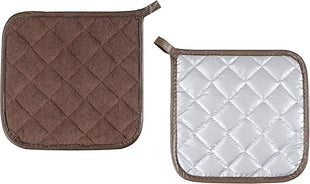 Pot Holders Cotton Made Machine Washable Heat Resistant Potholder, Pot Holder, Hot Pads, Trivet for Cooking and Baking (5, Brown)