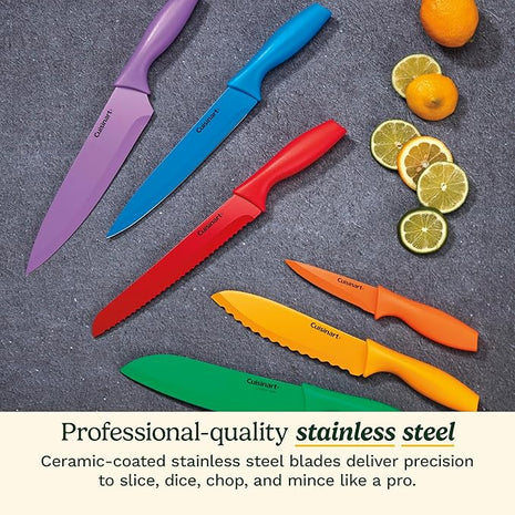 Cuisinart C55-01-12PCKS Collection 12-Piece Knife, Multicolor Advantage-Cutlery-Set, Multi-colored