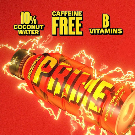 PRIME Hydration ISHOWSPEED, Sports Drinks, Electrolyte Enhanced for Ultimate Hydration, 250mg BCAAs, B Vitamins, Antioxidants, Low Sugar, 16.9 Fl Oz, 12 Pack