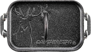 Captain Stag UG-3062 Dutch Oven, Iron Casting, Square Shape, Mini Dutch Oven, Width 8.1 x Depth 5.1 x Height 3.5 inches (205 x 130 x 90 mm), Full Water Capacity: 25.5 fl oz (750 ml), No Seasoning