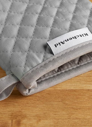 KitchenAid Asteroid Mini Oven Mitt Set, 5.5"x8", Grey, 2 Piece