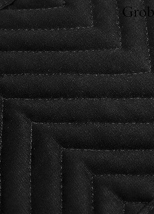 GROBRO7 5Pack Cotton Pocket Pot Holder Set Kitchen Heat Resistant Potholder Machine Washable Hot Pads Bulk Oven Mitts Black Plain Hot Pads Trivet for Baking Cooking with Pocket 7x9