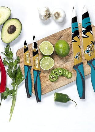 The Sports Vault NFL Jacksonville Jaguars 5-Piece Kitchen Knife Set