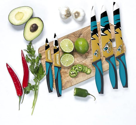 The Sports Vault NFL Jacksonville Jaguars 5-Piece Kitchen Knife Set
