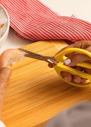 Joyce Chen Original Unlimited Kitchen Scissors All Purpose Kitchen Shears With Comfortable Handles, Yellow