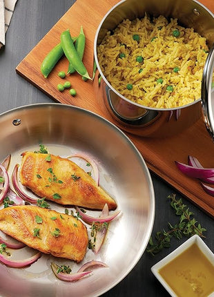 Tramontina Tri-Ply Clad Stainless Steel 8-Piece Cookware Set with Glass Lids, Pots and Pans Kitchen Set, Induction-Ready, Dishwasher-Safe, NSF-Certified