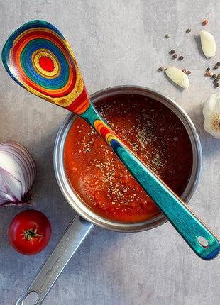 Totally Bamboo Baltique Montego Bay Collection 12-1/2" Wooden Cooking Spoon, Safe for Nonstick