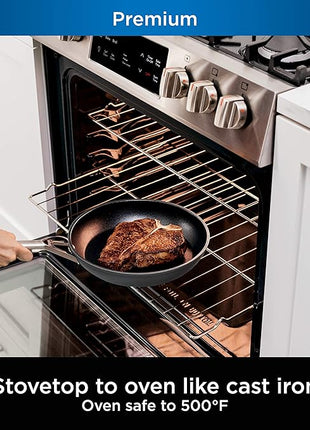 Ninja Foodi NeverStick Professional 12-Piece Cookware Set, Hard-Anodized, Nonstick, Durable & Oven Safe to 500°F, Slate Grey, C39800