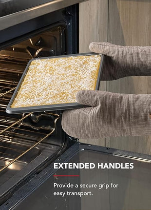 KitchenAid Premium Aluminized Steel Baking Sheet, Nonstick, 10x15 Inch, Contour Silver (Pack of 6)