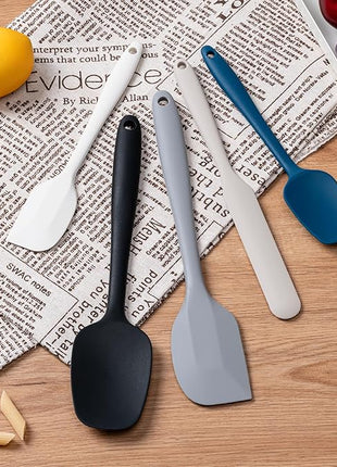 Silicone Spatula Set, 5 Piece Food Grade Rubber Spatulas for Baking, Cooking, and Mixing High Heat Resistant Non Stick Dishwasher Safe BPA-Free (Multicolor2)