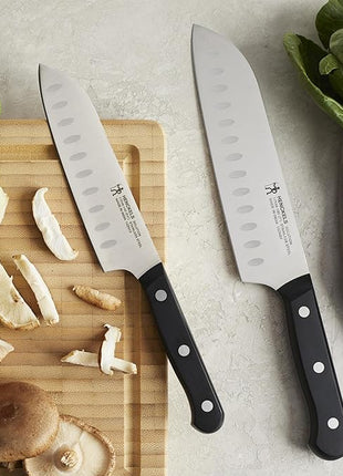 HENCKELS Solution Razor-Sharp 2-pc Knife Set, Santoku Knife 5 Inch, Santoku Knife 7 Inch, German Engineered Informed by 100+ Years of Mastery, Stainless Steel