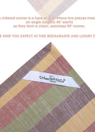 Urban Villa Kitchen Towels Harvest Stripes Dish Towels Set of 6 20" X30” 100% Cotton Highly Absorbent Quick Drying Dish Cloths & Dish Towels Thanksgiving Fall Tea Towels with Hanging Loop Towels