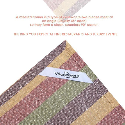 Urban Villa Kitchen Towels Harvest Stripes Dish Towels Set of 6 20" X30” 100% Cotton Highly Absorbent Quick Drying Dish Cloths & Dish Towels Thanksgiving Fall Tea Towels with Hanging Loop Towels