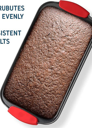 Baking Pan Set, 15 Piece Premium Nonstick Bakeware Sets BPA Free, Cookie Sheets Nonstick Steel Baking Sheets for Oven with Muffin Pan, Cake Pan & Kitchen Utensils - Black