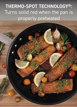 T-Fal Professional VX3 Brushed Nonstick Fry Pan with Stainless Steel Handle 10 Inch, Oven Broiler Safe 400F, Cookware, Pots and Pans, Frying Pan, Restaurant Grade, Certified by the NSF and CBA, Black