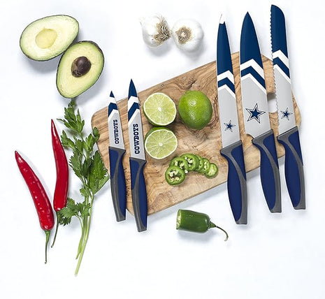 The Sports Vault NFL Dallas Cowboys 5-Piece Kitchen Knife Set