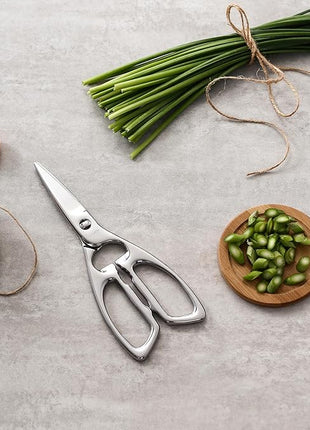 LIVINGO Heavy Duty Kitchen Scissors - Multi-function Dishwasher Safe Stainless Steel Forged Come Apart Utility Shears All Purpose for Cutting Food, Meat, Poultry, Vegetable, Nutcracker