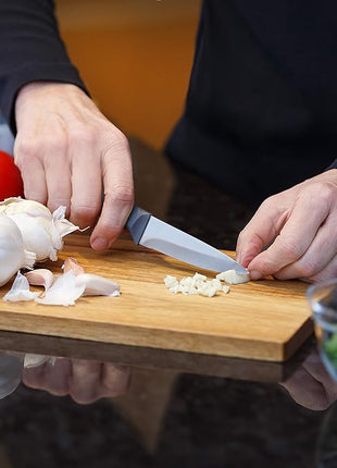 Glad Paring Knife Set, Pack of 4 | Sharp Stainless Steel Blades with Non-Slip Handles | 3.5-Inch Kitchen Knives for Cutting Vegetables and Peeling Fruit,Gray