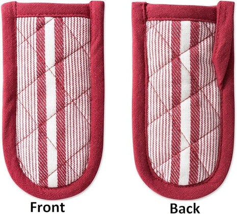 DII Double Strip Chef Kitchen Cooking & Baking Collection, Pan Handle Set, 6x3, Barn Red, 3 Piece