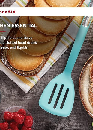 KitchenAid Silicone Slotted Turner, Aqua Sky (Pack of 12)