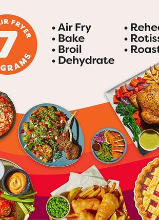 Instant Pot 10QT Air Fryer, 7-in-1 Functions with EvenCrisp Technology that Crisps, Broils, Bakes, Roasts, Dehydrates, Reheats & Rotisseries, Includes over 100 In-App Recipes, Stainless Steel