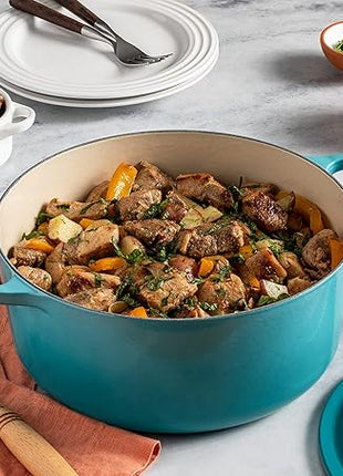 Le Creuset Enameled Cast Iron Signature Round Dutch Oven, 7.25 qt., Caribbean