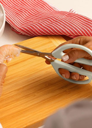 Joyce Chen Original Unlimited Kitchen Scissors All Purpose Kitchen Shears With Comfortable Handles, White 2.0