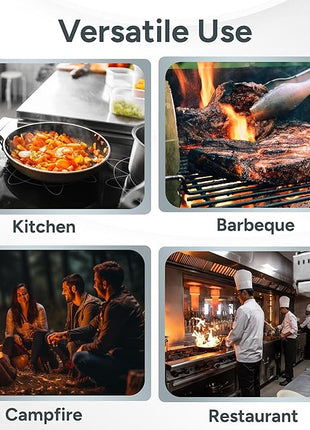 Casa Platino 8-Piece Mini Oven Mitt & Pot Holder Set – 500°F Heat Resistant with Silicone Grip, Includes 2 Kitchen Towels & 2 Dish Cloths for Drying – Non-Slip, Durable, Machine Washable – Grey