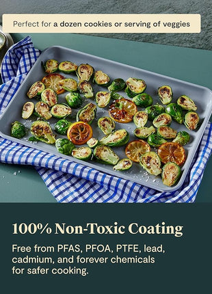 Caraway Non-Stick Ceramic Baking Sheet - Naturally Slick Ceramic Coating - Non-Toxic, PTFE & PFOA Free - Perfect for Baking, Roasting, and More - Medium (15" x 10") - Navy