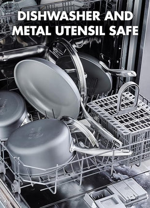 GreenPan Chatham Hard Anodized Healthy Ceramic Nonstick, 11" Frying Pan Skillet, PFAS-Free, Dishwasher Safe, Oven Safe, Gray