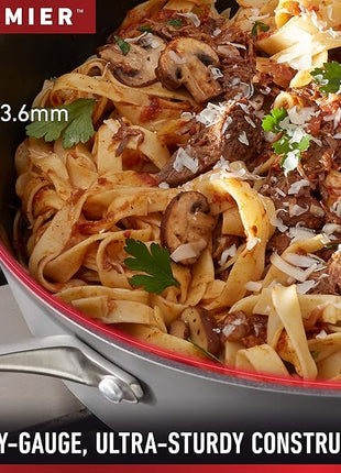 Calphalon Premier Hard-Anodized Nonstick Cookware Set, 8-Piece, Metal Utensil Safe, PFOA-Free