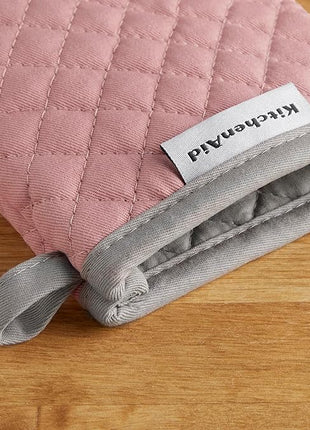 KitchenAid Asteroid Mini Oven Mitt Set, 5.5"x8", Dried Rose, 2 Piece