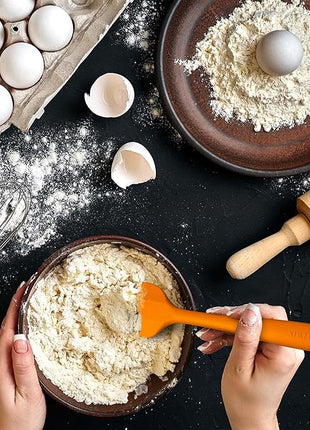 Silicone Spatula 3-piece Set, Ergonomic Handle High Heat-Resistant Spatulas, Non-stick Rubber Spatulas with Stainless Steel Core