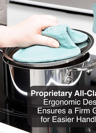 All-Clad Premium Pot Holder & Hot Pad: Heat Resistant up to 500 Degrees - 100% Cotton, 10"x6.25" Hot Pad for Kitchen and Barbeque, 1-Pack, Rainfall