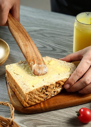 Wooden Spurtles Set for Cooking, 5 Pcs Natural Teak Wood Slotted Spurtles for Stirring, Mixing, Serving, Non-Stick Heat-Resistant Kitchen Utensils Tools