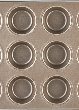 Cuisinart Chef's Classic Nonstick Bakeware 12-Cup Muffin Pan, Champagne