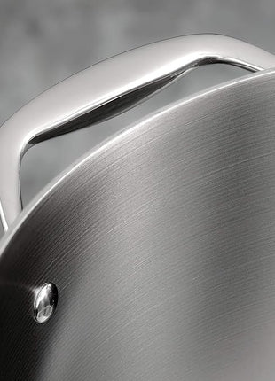 Tramontina Signature Tri-Ply Clad Stainless Steel 3-Quart Saute Pan with Lid, Induction-Ready Cooking Pan, Dishwasher-Safe, NSF-Certified, Made in Brazil