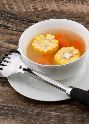 Brushed Stainless Steel Non-Slip Ergonomic Handle Spoon