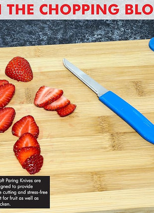 Chef Craft Select Paring Knife Set, 2.5 inch blade 6 inch in length 4 piece set, Assorted