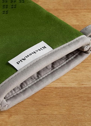 KitchenAid Asteroid Oven Mitt Set, 7"x12.5", Matcha Green, 2 Piece