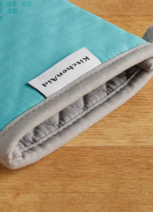 KitchenAid Asteroid Oven Mitt Set, 7"x12.5", Aqua Sky, 2 Piece