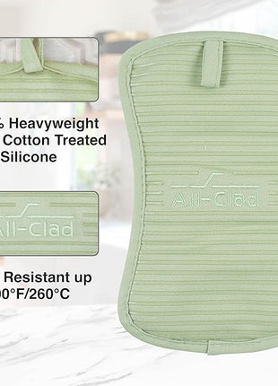 All-Clad Premium Pot Holder & Hot Pad: Heat Resistant to 500 Degrees - 100% Cotton, 10"x6.25" Hot Pad for Kitchen and Barbeque, (1-Pack), Fennel